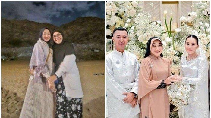 Kolase foto pertunangan Ayu Ting Ting dan Muhammad Fardhana, Umi Kalsum dan Rakaya.