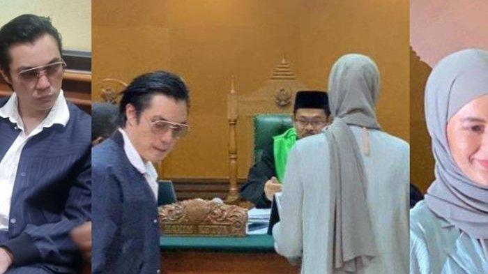 Baim Wong dan Paula Verhoeven di ruang sidang.