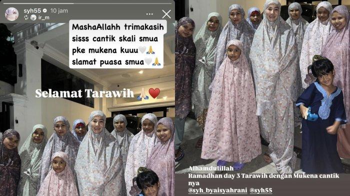 LARIS - Dagangan mukena Aisyahrani diborong pelanggan untuk sholat tarawih yang capture, (4/3/2025).