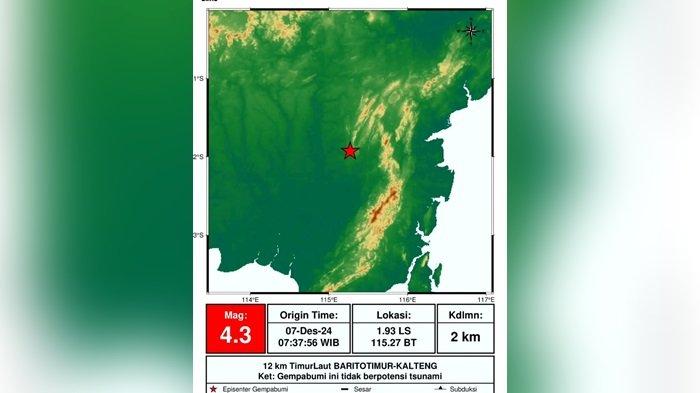 Gempa bumi guncang Barito Timur Kalteng, terasa hingga wilayah HSU dan Tabalong Kalsel