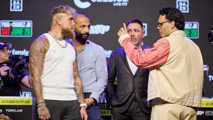 JADWAL TINJU - Jake Paul vs Julio Cesar Chavez Jr timbang badan (arsip 2025).