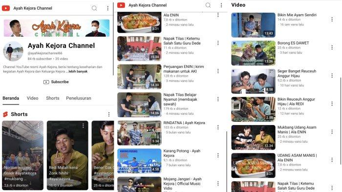 Kanal YouTube Endang Mulyana, ayah pedangdut Lesti Kejora.