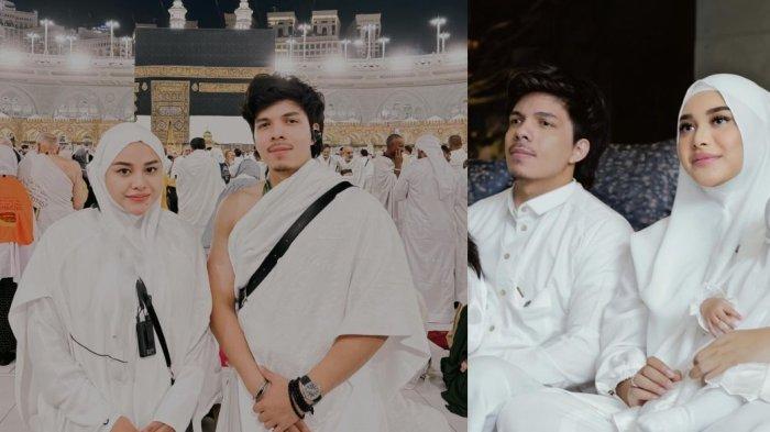 Kolase Atta Halilintar dan Aurel Hermansyah saat dan sebelum berangkat haji ke Tanah Suci.