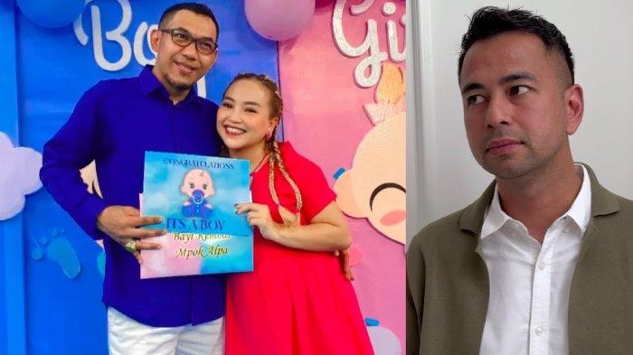 Kolase Mpok Alpa bersama sang suami dan Raffi Ahmad.
