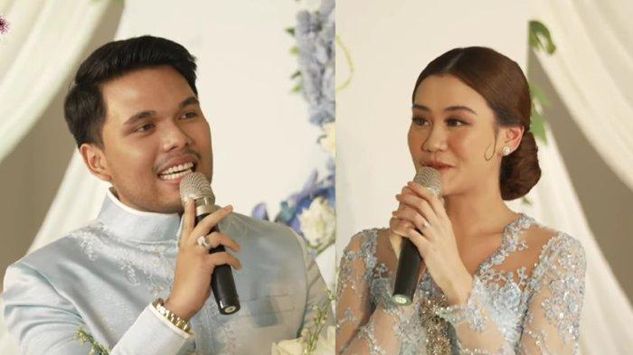 Kolase Thariq Halilintar dan Aaliyah Massaid di momen lamaran.