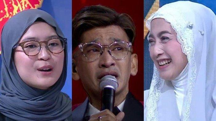 Kolase foto Nasywa, Ruben Onsu dan Desy Ratnasari.