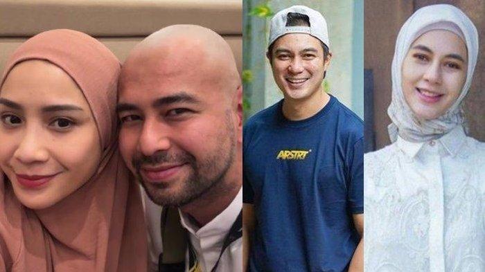 Kolase foto Raffi Ahmad, Nagita Slavina, Baim Wong dan Paula Verhoeven.