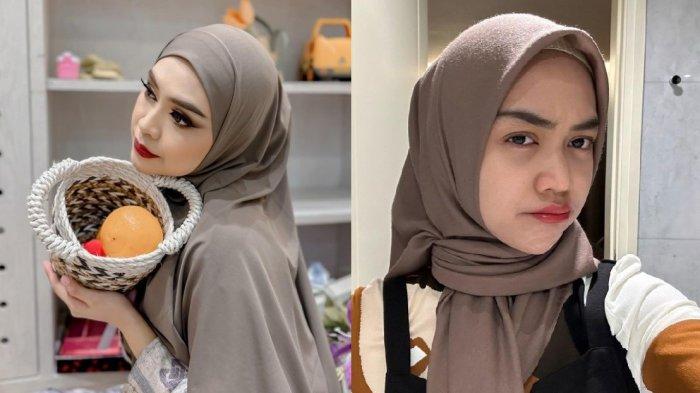 Kolase penampilan Ria Ricis sebelum dan pasca bercerai.