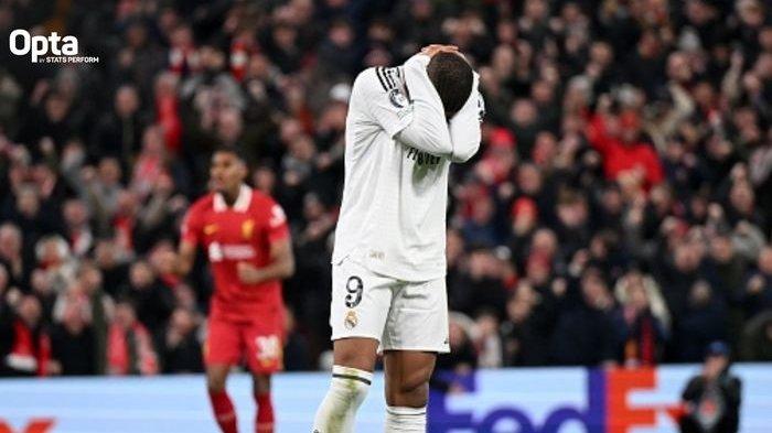 Kylian Mbappe kembali gagal mencetak gol penalti dalam laga Real Madrid melawan Athletic Bilbao di Liga Spanyol, Rabu (4/12/2024) di Stadion San Mames.