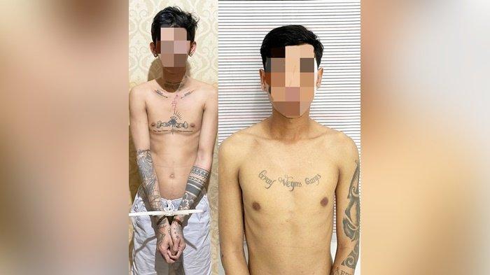 MO (25) dan MR (23), dua pelaku penganiayaan yang mengakibatkan korbannya tewas. kini ditahan di Polres Banjarbaru, Kalimantan Selatan, Senin (7/8/2023).