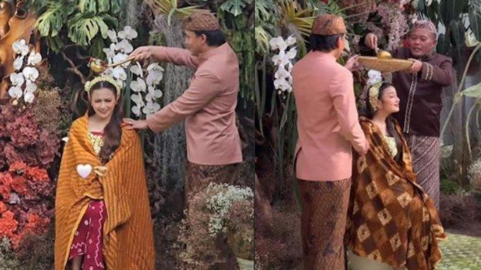 Mahalini, Rizky Febian dan Sule saat acara 7 bulanan.