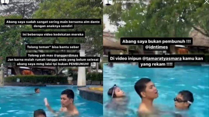 Momen YA ajari Dante berenang.