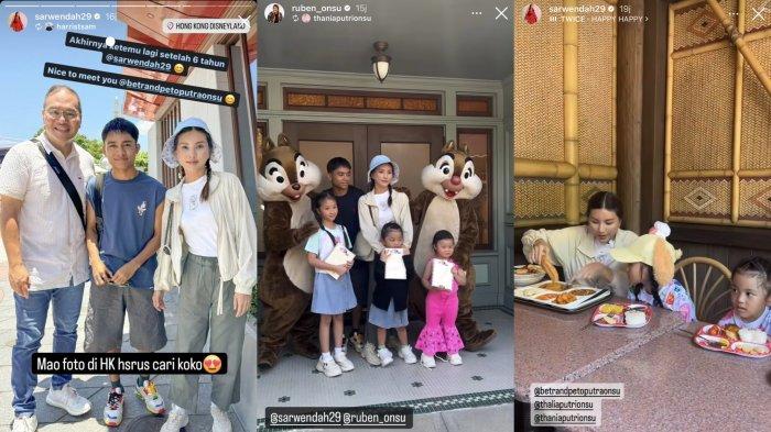 Momen liburan Sarwendah dan Betrand Peto Cs di Hongkong.