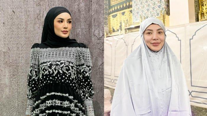 Nindy Ayunda mengenakan hijab.