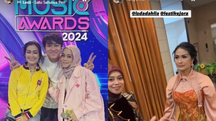 Pertemuan Iis Dahlia, Lesti Kejora dan Rizky Billar.