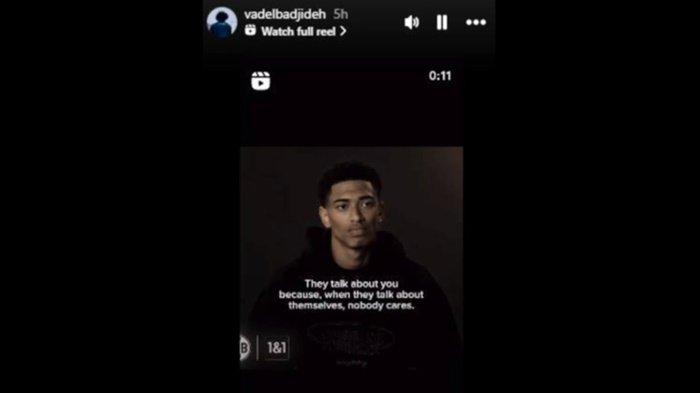 Postingan story Vadel Badjideh saat heboh isu Lolly hamil.