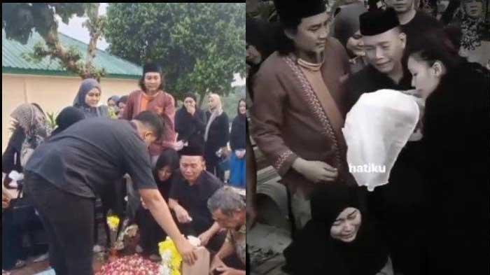Proses pemakaman keponakan Ayu Ting Ting, Syifa Nuraini Pingsan di Pemakaman.