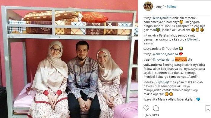 Putri Sulung Primus Yustisio bersama kedua orangtuanya.