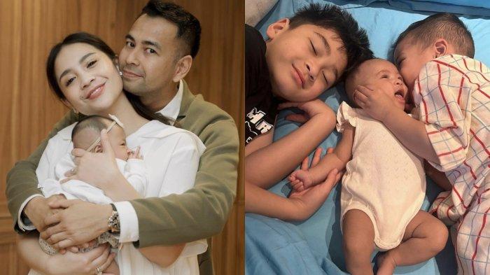 Kolase Raffi Ahmad dan Nagita Slavina gendong Baby Lily. Rafathar Malik Ahmad dan Rayyanza Malik Ahmad bersama Baby Lily.