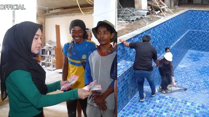 Ria Ricis pamerkan kolam renang jumbo di rumah baru.