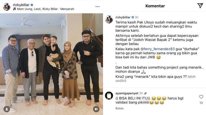 Rizky Billar, Lesti Kejora, Abang L dan Ferry Fernandez bertemu dengan tim Jodoh Wasiat Bapak ANTV baru-baru ini.