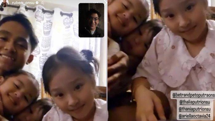 Ruben Onsu video call dengan Betrand Peto Cs yang sedang liburan di Hongkong.