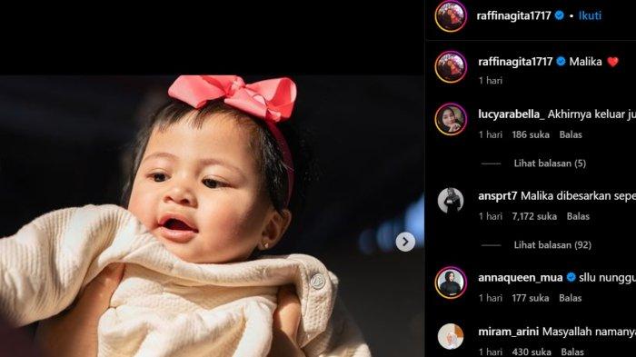 Sosok Lily dalam postingan instagram Raffi Ahmad dan Nagita Slavina.