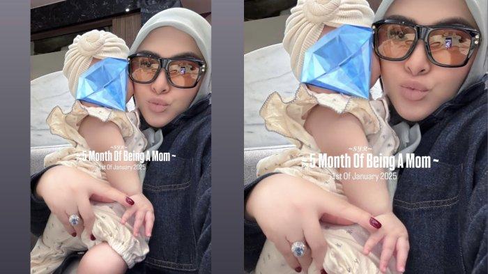 Syahrini perlihatkan Princess R yang kini berusia 5 bulan.