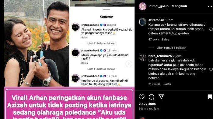 Video Azizah Salsha pole dance disebar fanbase, Pratama Arhan beri peringatan.