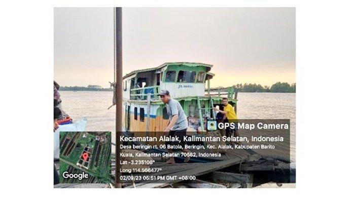 Kegiatan sehari- hari masyarakat di pelabuhan di Desa Beringin, Kecamatan Alalak, Kabupaten Barito Kuala (Batola), Provinsi Kalimantan Selatan.