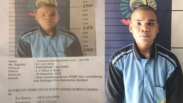 Beredar luas di masyarakat, foto dan data tahanan kabur dari Rutan Tanjung, Kabupaten Tabalong, Provinsi Kalimantan Selatan, Jumat (27/10/2023).