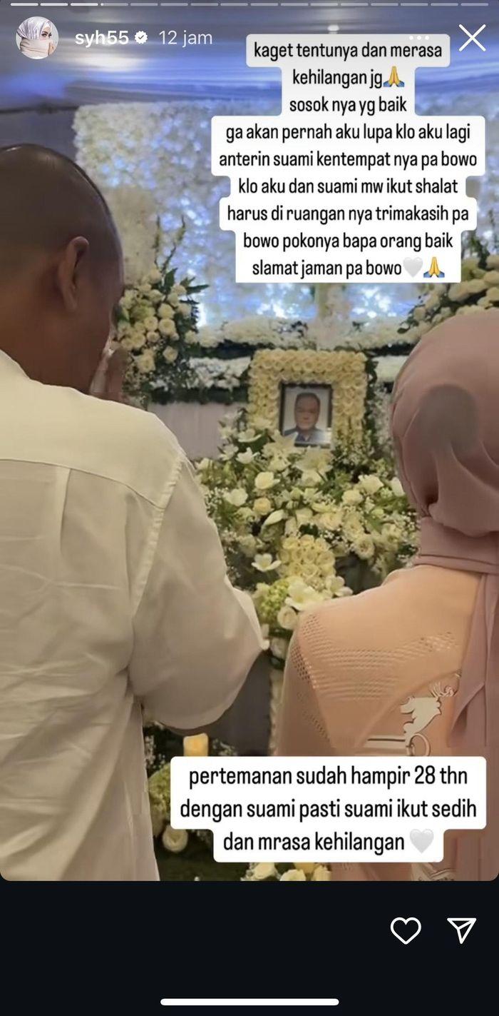 Aisyahrani bagikan kabar duka.