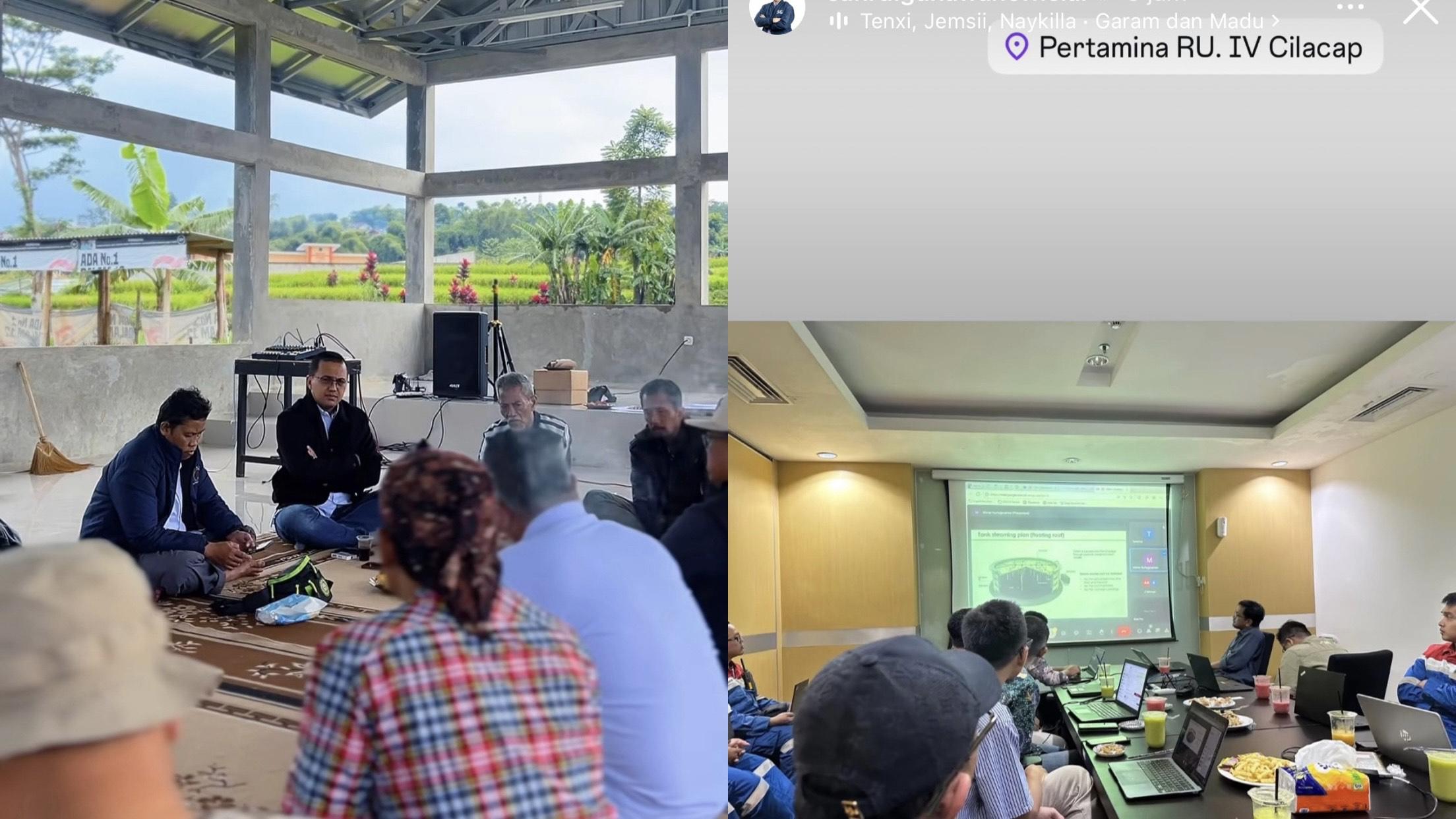 PAMER KEGIATAN RAPAT - Aktivitas Syahrul Gunawan usai kalah dari Ali Syakieb di Pilkada Bandung 2024 terekam dari capture Instagram, Jumat (21/2/2025). Syahrul sibuk rapat di sebuah area persawahan dan menghadiri rapat Pertamina RU IV Cilacap.