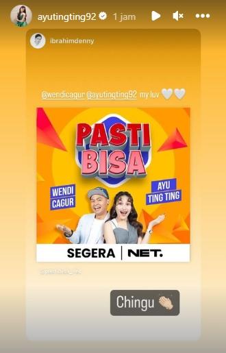 Ayu Ting Ting pamer acara baru di NET TV.