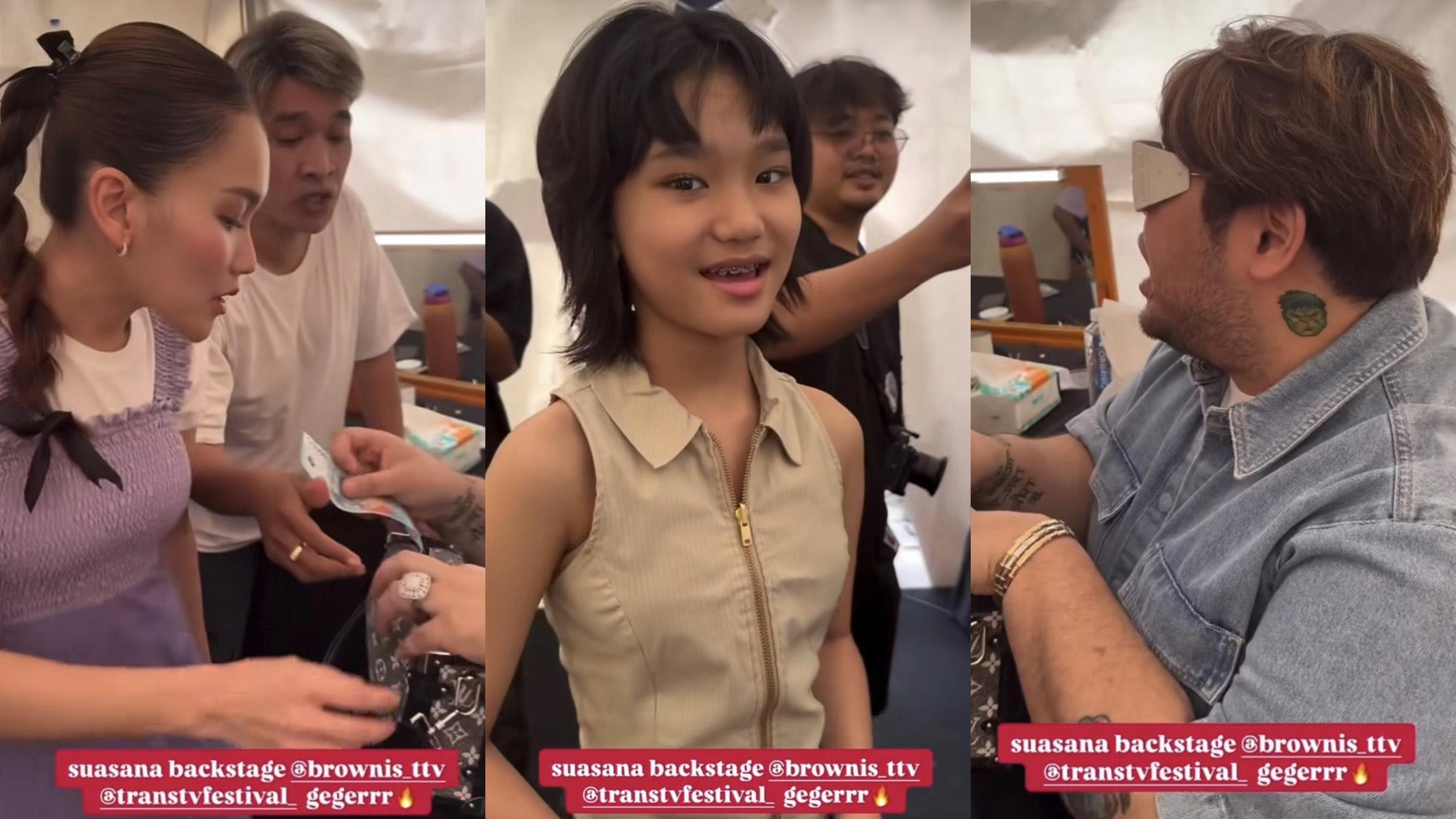 PANGGIL AYAH - Artis Ivan Gunawan bagi-bagi duit di backstage Brownis Trans TV yang capture Instagram @ayutingting92, 16 Februari 2025. Bilqis putri Ayu Ting Ting disorot efek berterima kasih sambil sebut Igun dengan ‘ayah’.
