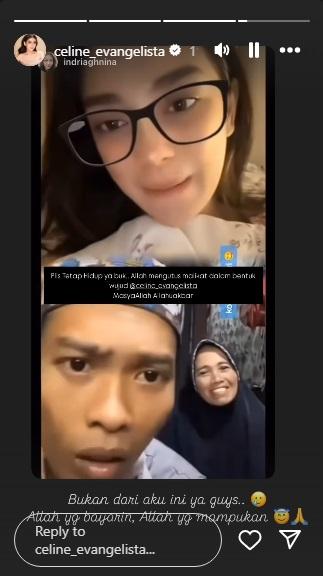 Celine bagi-bagi hadiah umrah untuk netizen.