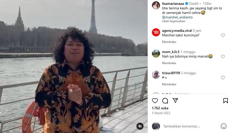 TABIR BARU - Tangkap layar jejak digital Marshel Widianto dan Lisa Mariana, 22 Maret 2022.