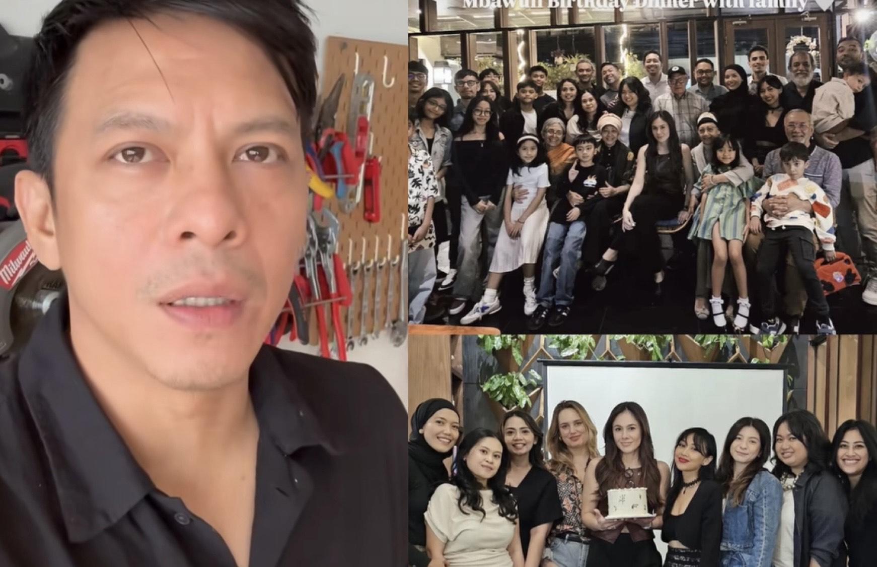 TAK BARENG ARIEL - Keberadaan Ariel NOAH kala Wulan Guritno rayakan ultah terekam dari capture instagram, Sabtu (26/4/2025).