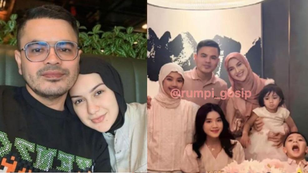 Kolase Irish Bella dan Haldy Sabri bersama empat anaknya.