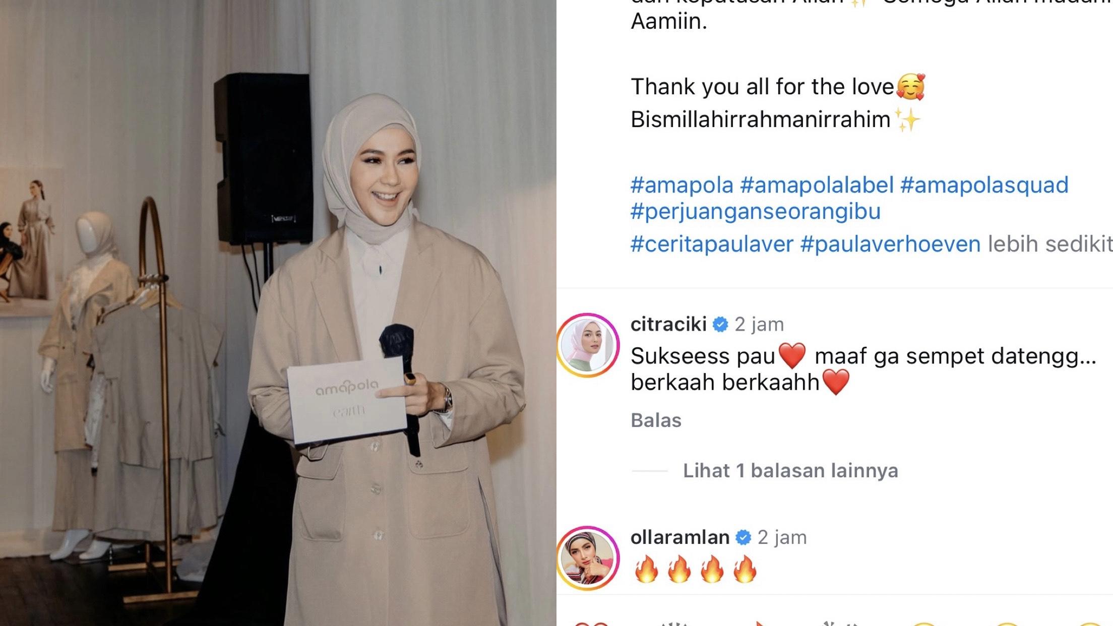 BERI DUKUNGAN - Komentar Citra Kirana beri Paula Verhoeven dukungan dikala urus perceraian dengan Baim Wong terekam dari capture Instagram Sabtu (8/2/2025).