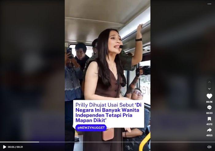 Momen Prilly Latuconsina bicara soal kondisi wanita dan lelaki di Indonesia, berujung ramai hujatan.