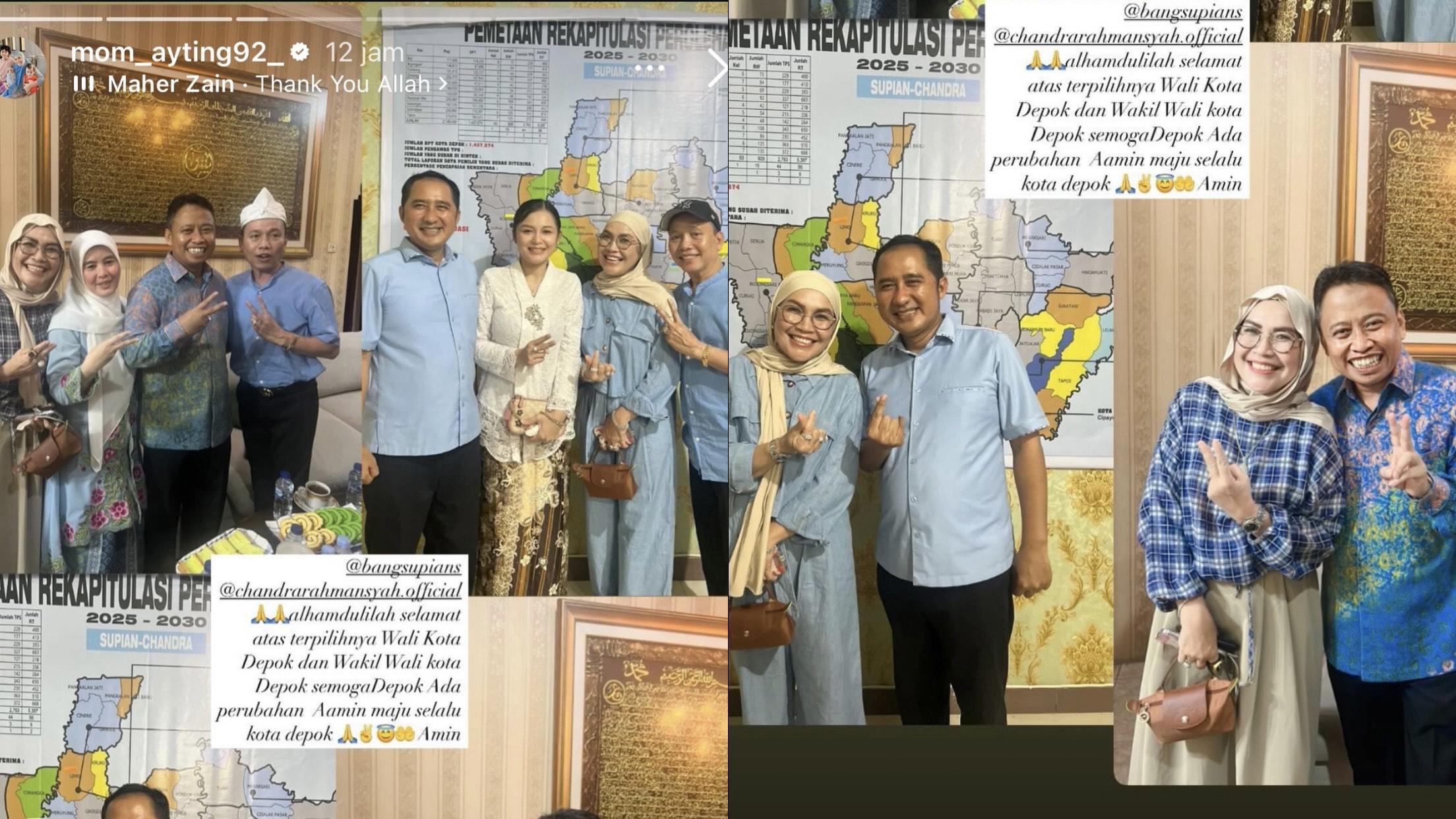 Orang tua Ayu Ting Ting sowan ke Calon Wali Kota dan Wakil Wali Kota Depok terpilih.