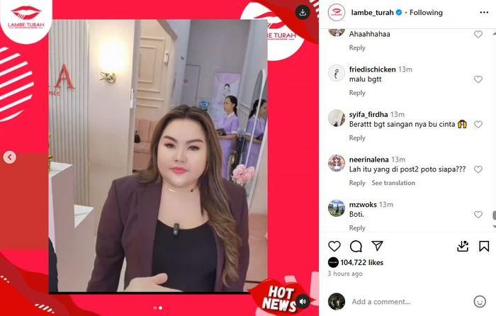 Penampilan asli Lisa Mariana.