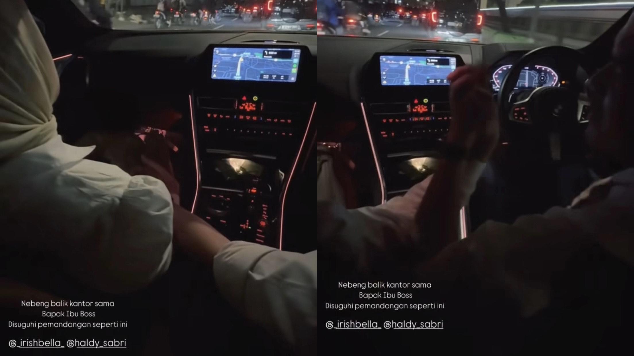 Perlakuan Haldy Sabri pada Irish Bella di dalam mobil terekam.