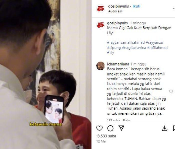 Rafathar tertawakan Nagita.