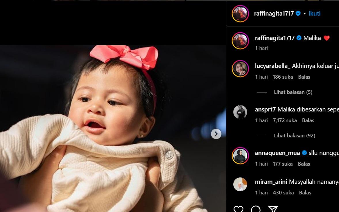 Sosok Lily dalam postingan instagram Raffi Ahmad dan Nagita Slavina.