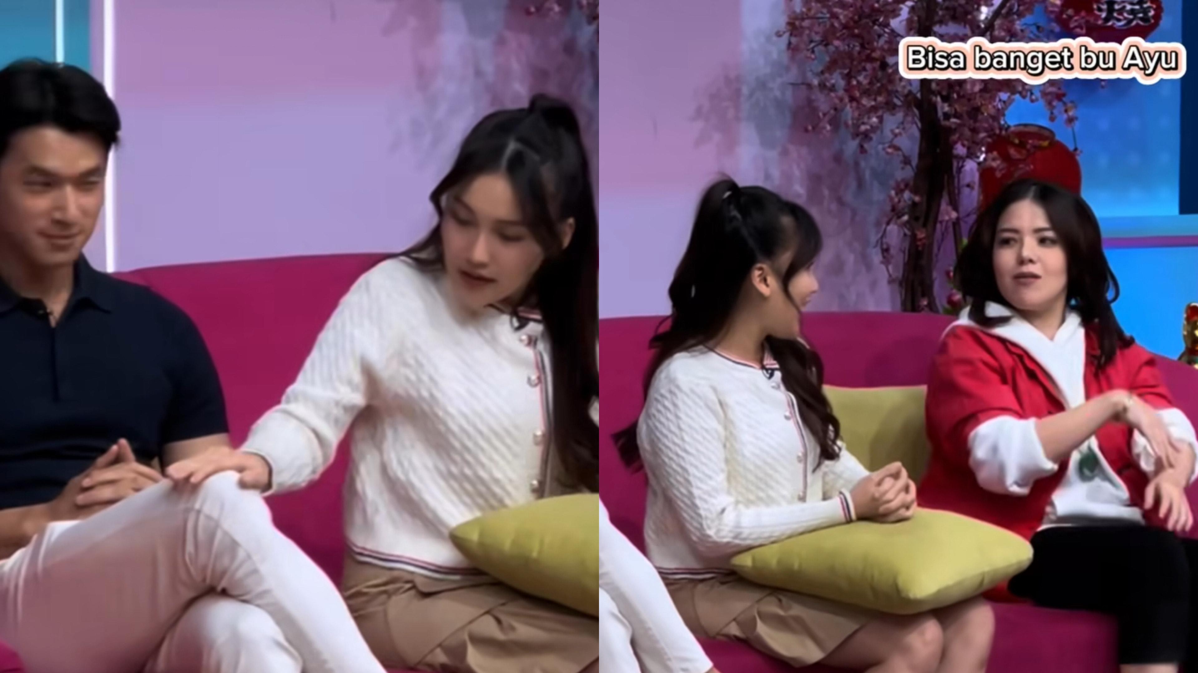 Tingkah genit Ayu Ting Ting pada Kevin Suan tepergok Tina Toon.