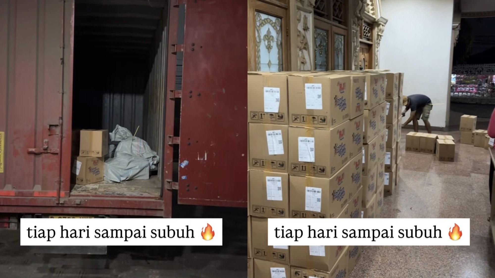 barang-barang dagangan Muzdalifah terus datang.