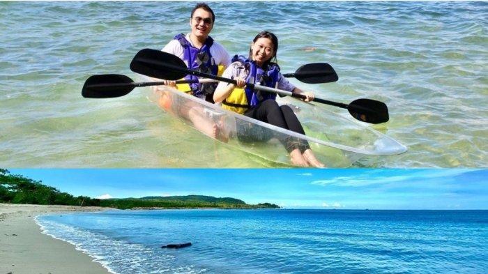 Kolas foto wisatawan di Tanjung Lesung.