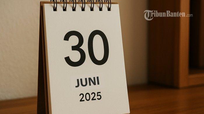 KALENDER 30 JUNI - Foto ilustrasi hasil olah kecerdasan buatan (AI), Jumat (27/6/2025), memperlihatkan ilustrasi kalender tanggal 30 Juni 2025. Hari Asteroid Internasional diperingati setiap tanggal 30 Juni.